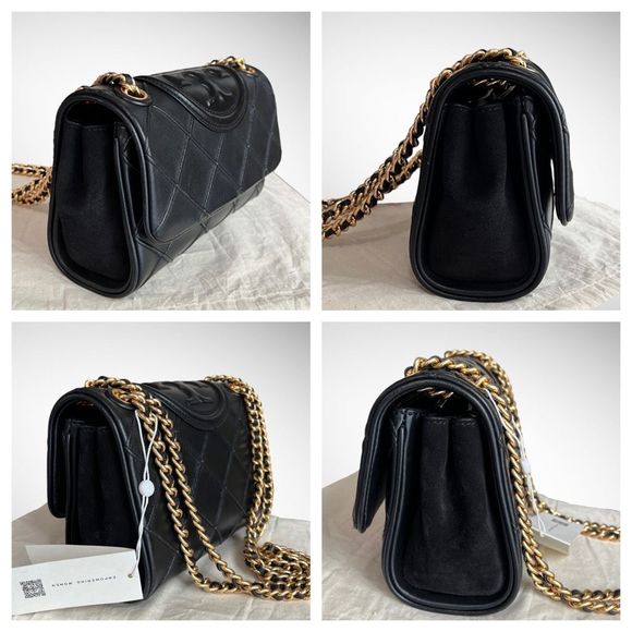 AUTH Tory Burch Black Fleming Soft Shoulder Bag - Picture 2 of 10